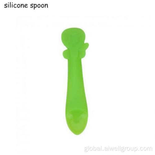 Silicone Spoons for Eat Cute Animal Food Training Silicone Baby Feeding Spoon Factory